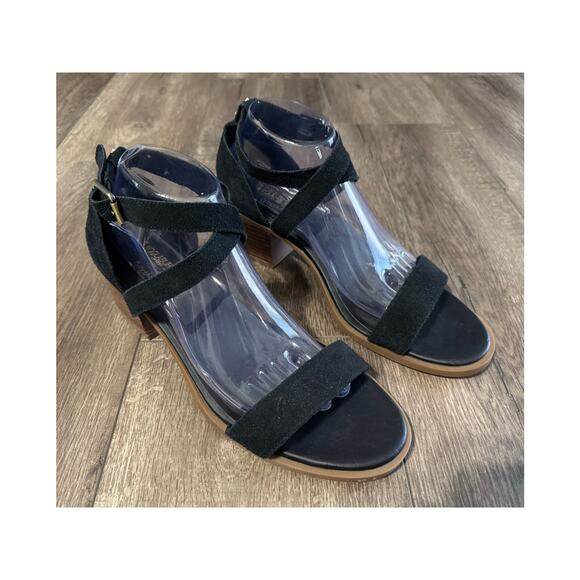 Ugg by Koolaburra Black Eliani Block Heeled Sandals Size 10 - Picture 3 of 7